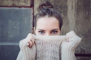 Girl in Winter Sweater