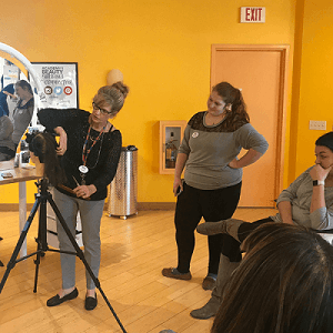 Instructor Karen instructor teaching students