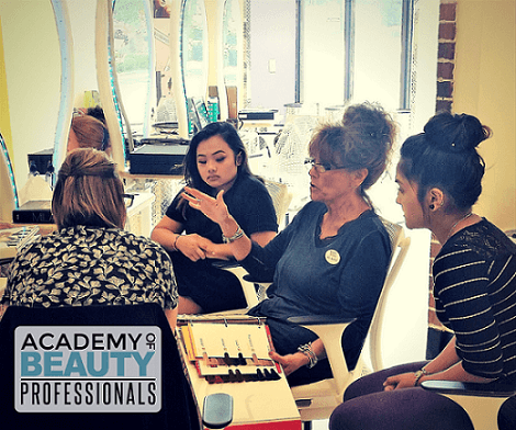 Miss Elaine Cosmetology Instructor Teaching Students